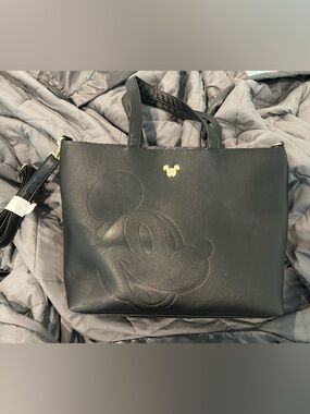 Disney Black Embossed Mickey Tote Bag by Loungefly